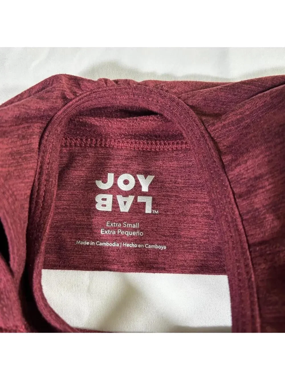 JoyLab Women's workout sports bra size XS and spandex shorts size S matching set